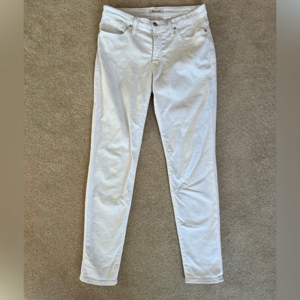 Madewell 9” high rise White Skinny Jeans, 30